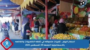 أسعار اليوم.. تغيرات ملحوظة في تكلفة الخضروات والفاكهة بالإسماعيلية الجمعة 29 أغسطس 2025